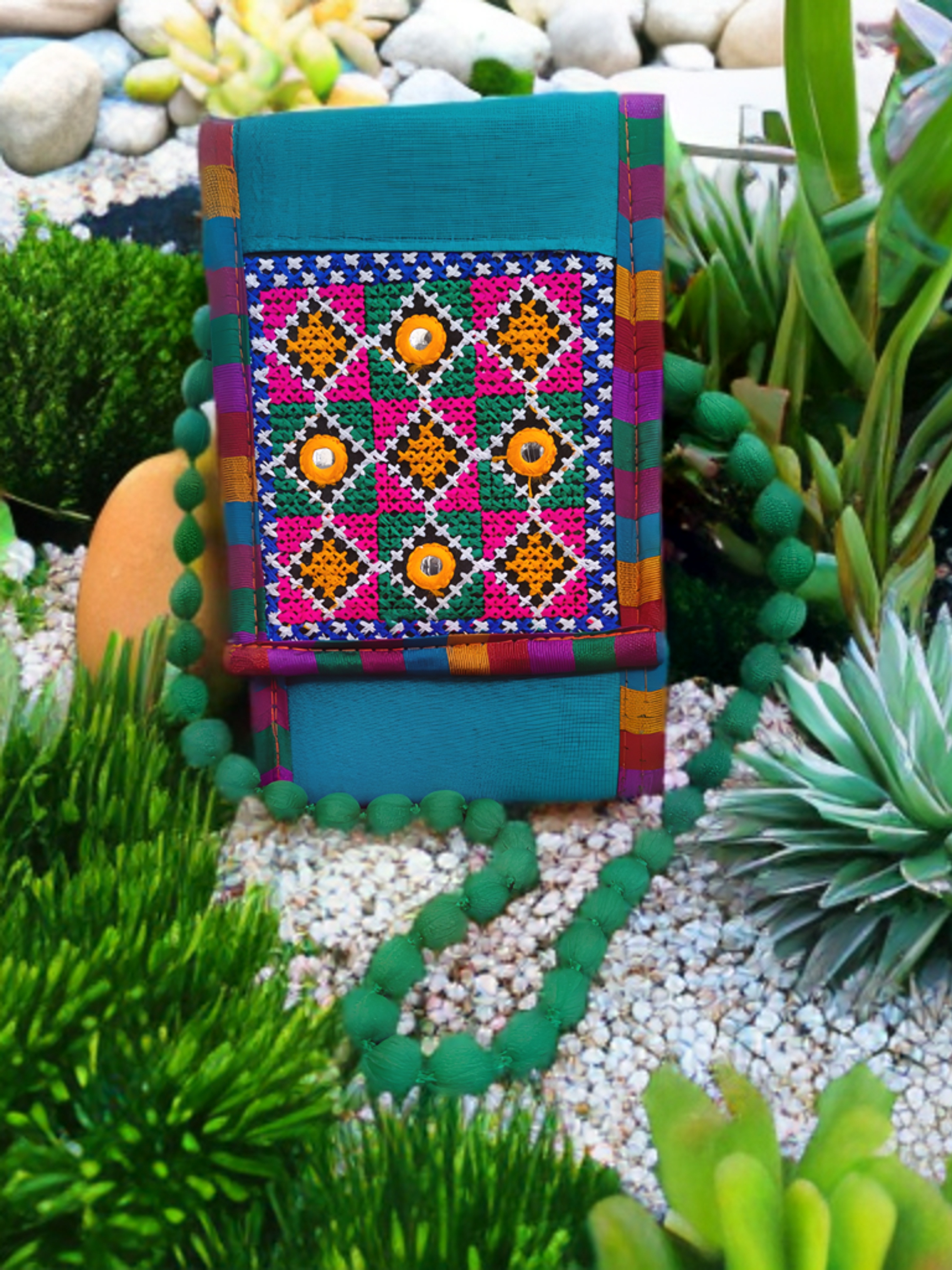 Handcrafted Kutchi Embroidered Sling Bag – Bhuj Artistry
