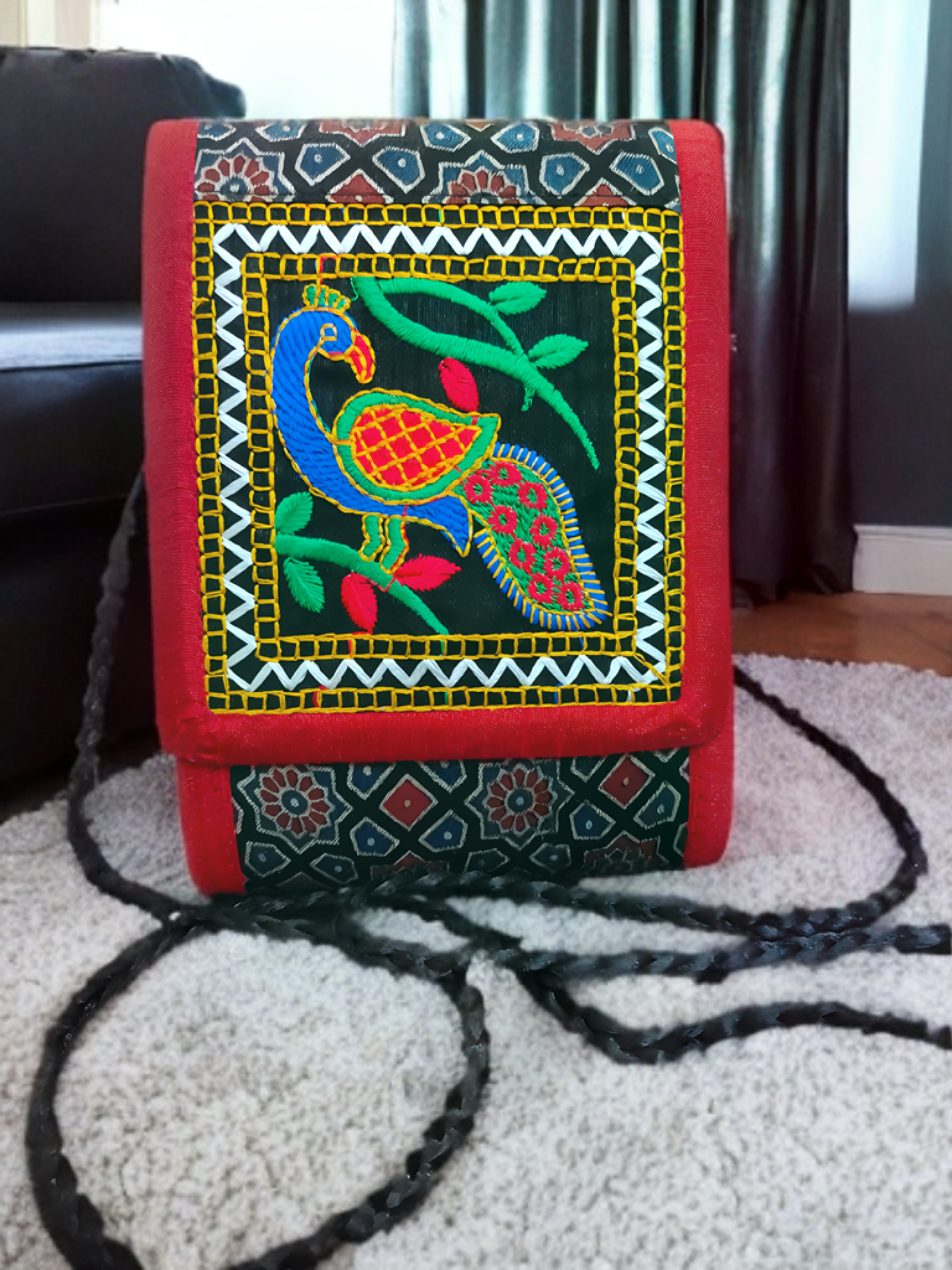 Handcrafted Kutchi Embroidered Sling Bag – Bhuj Artistry