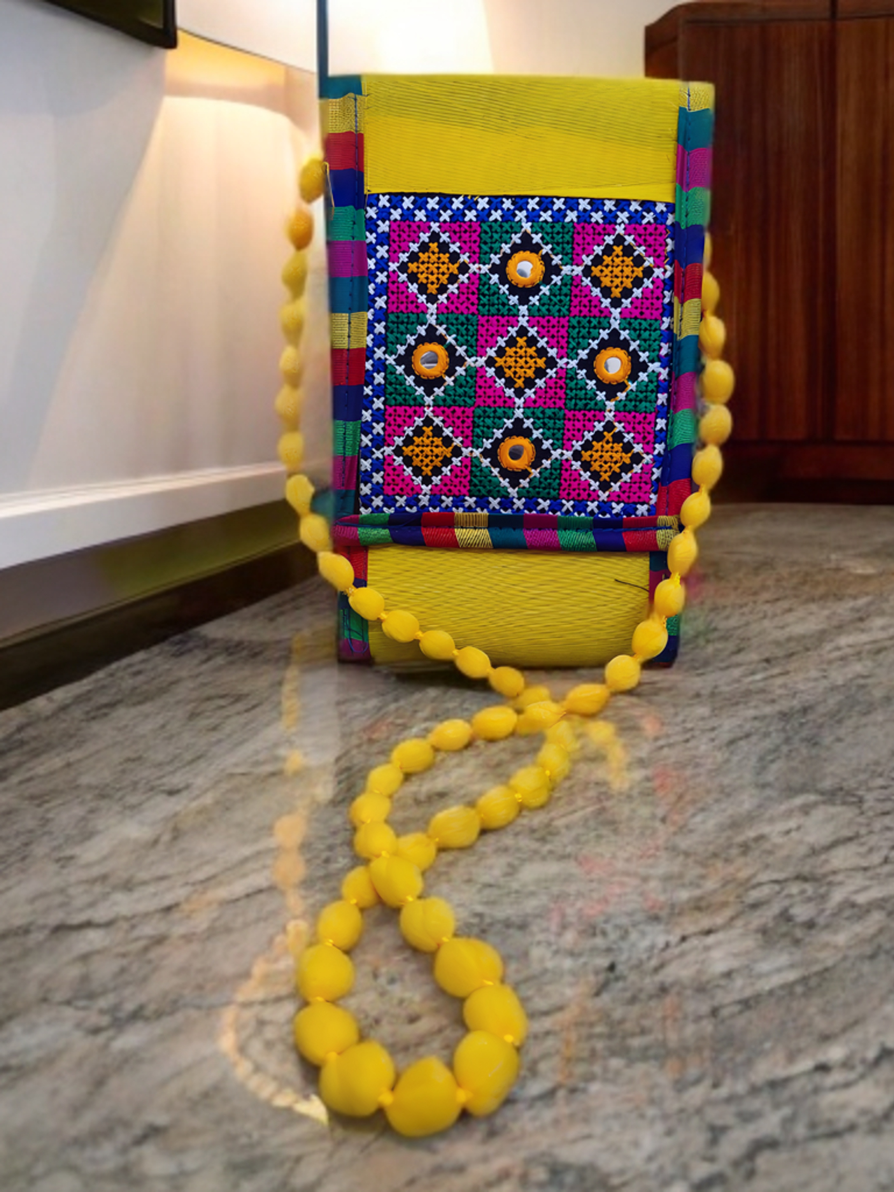 Handcrafted Kutchi Embroidered Sling Bag – Bhuj Artistry