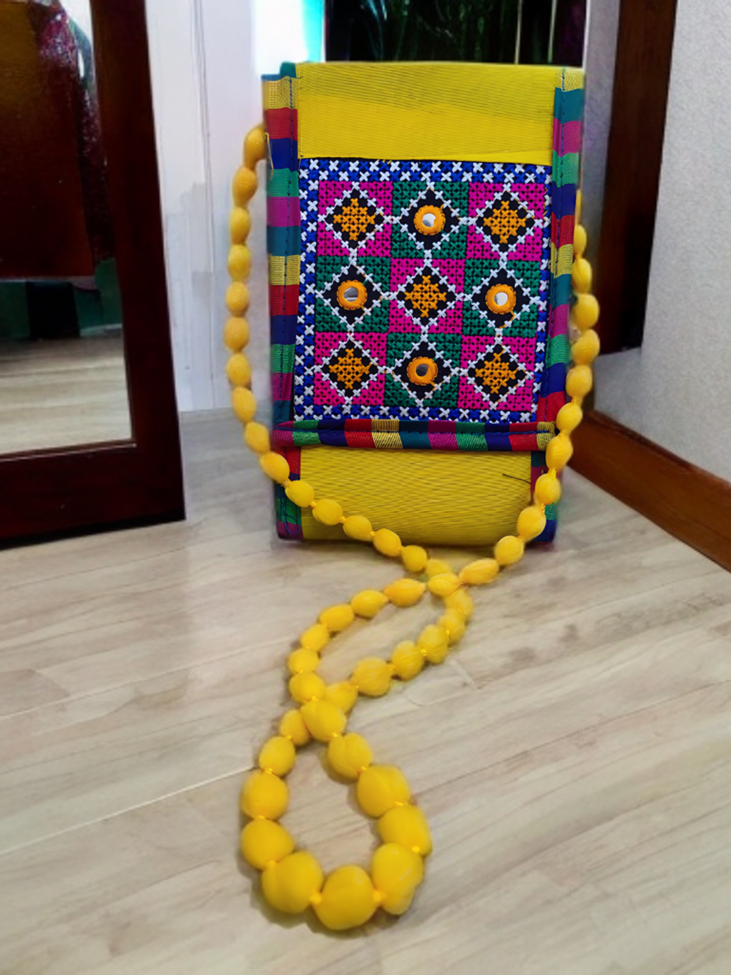 Handcrafted Kutchi Embroidered Sling Bag – Bhuj Artistry