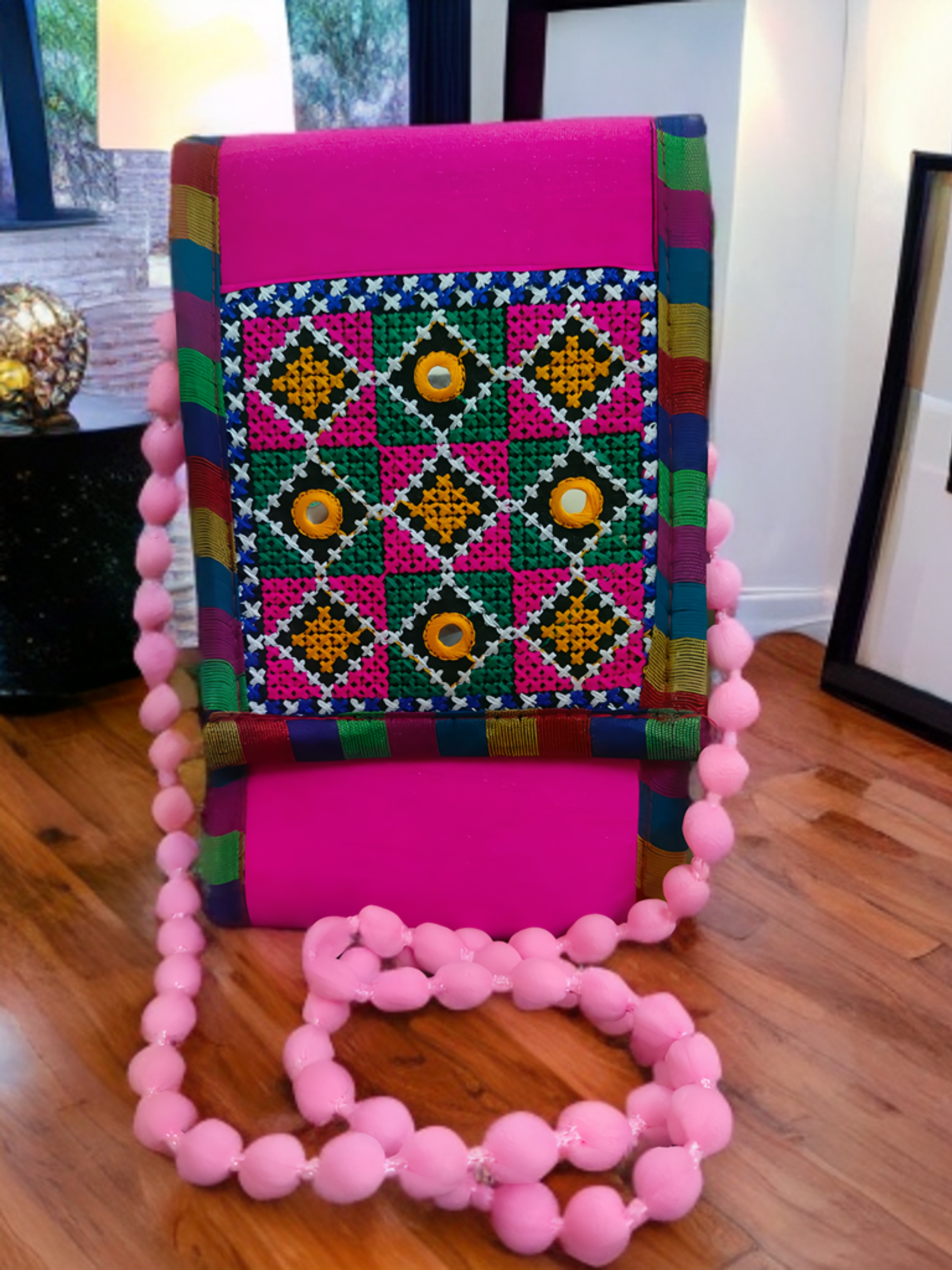 Handcrafted Kutchi Embroidered Sling Bag – Bhuj Artistry
