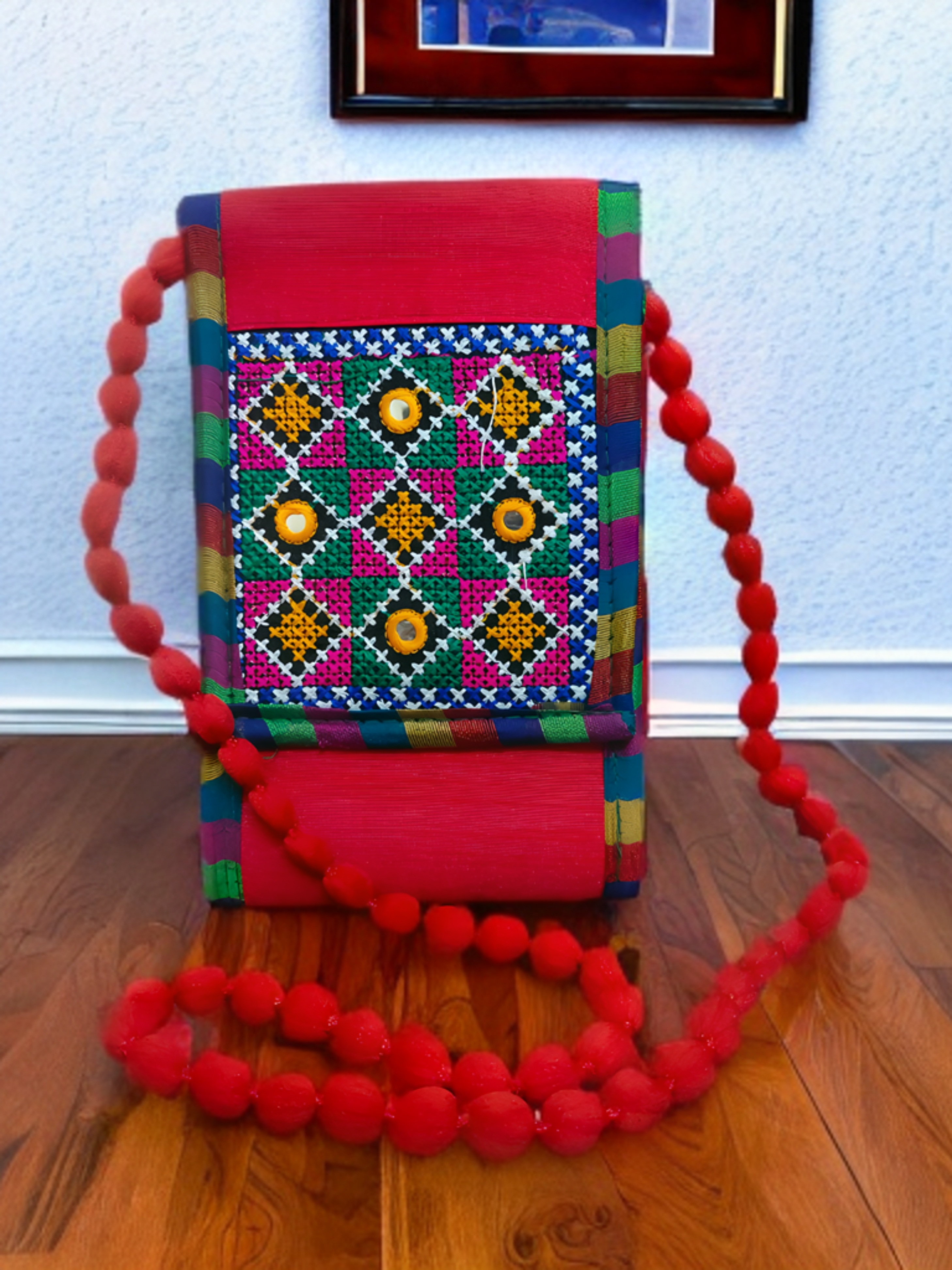 Handcrafted Kutchi Embroidered Sling Bag – Bhuj Artistry