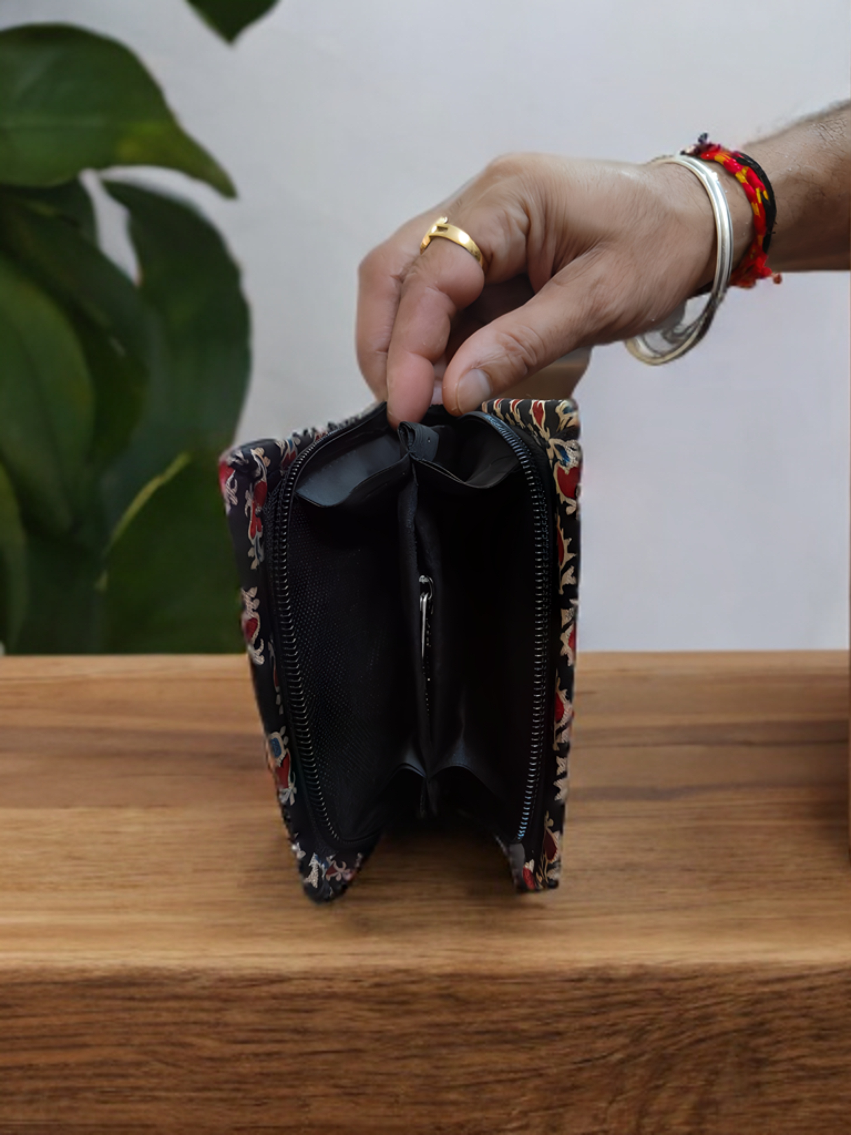 Handcrafted Kutchi Ajrakh printed Wallet – Compact Elegance