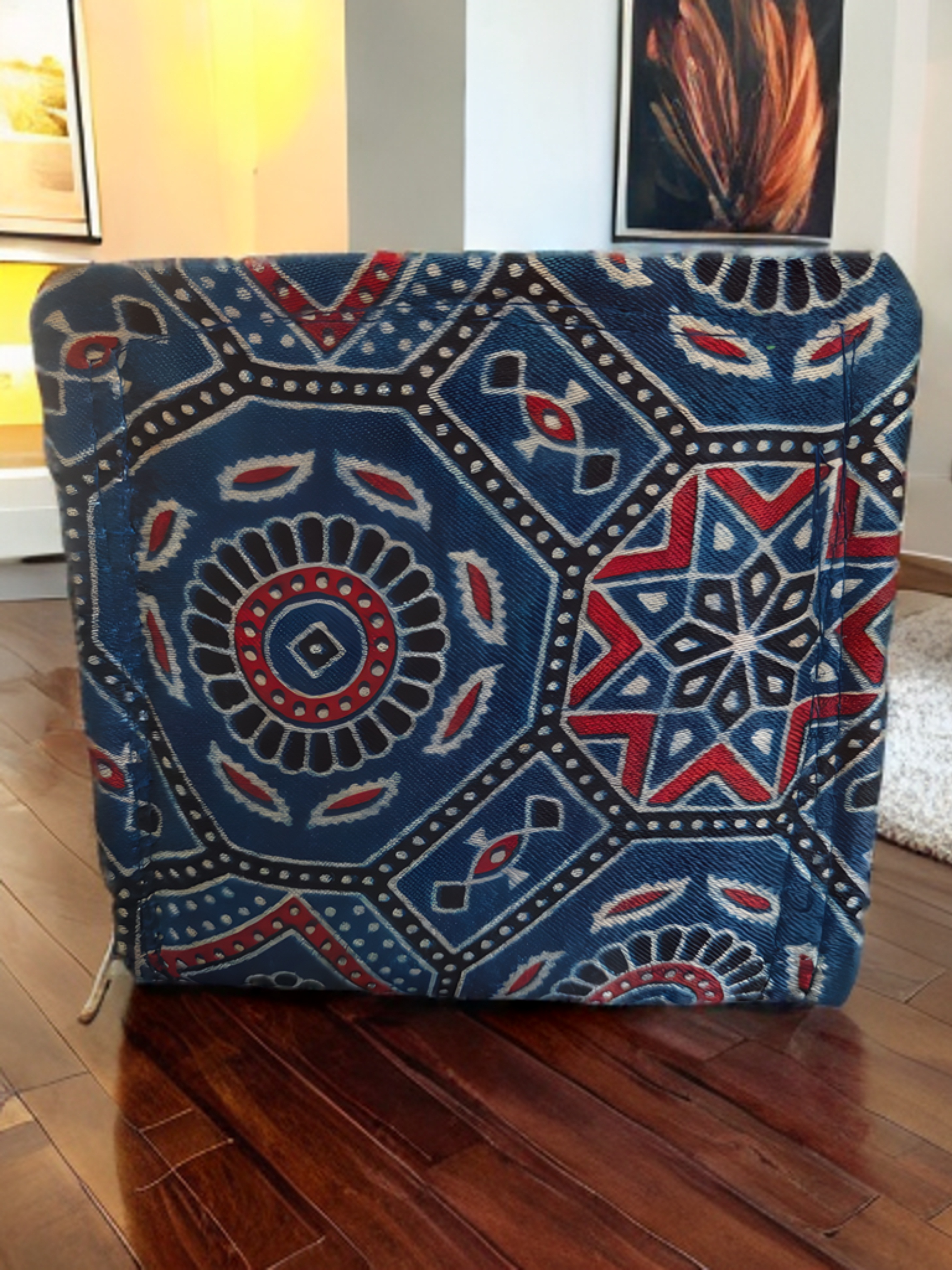 Handcrafted Kutchi Ajrakh printed Wallet – Compact Elegance