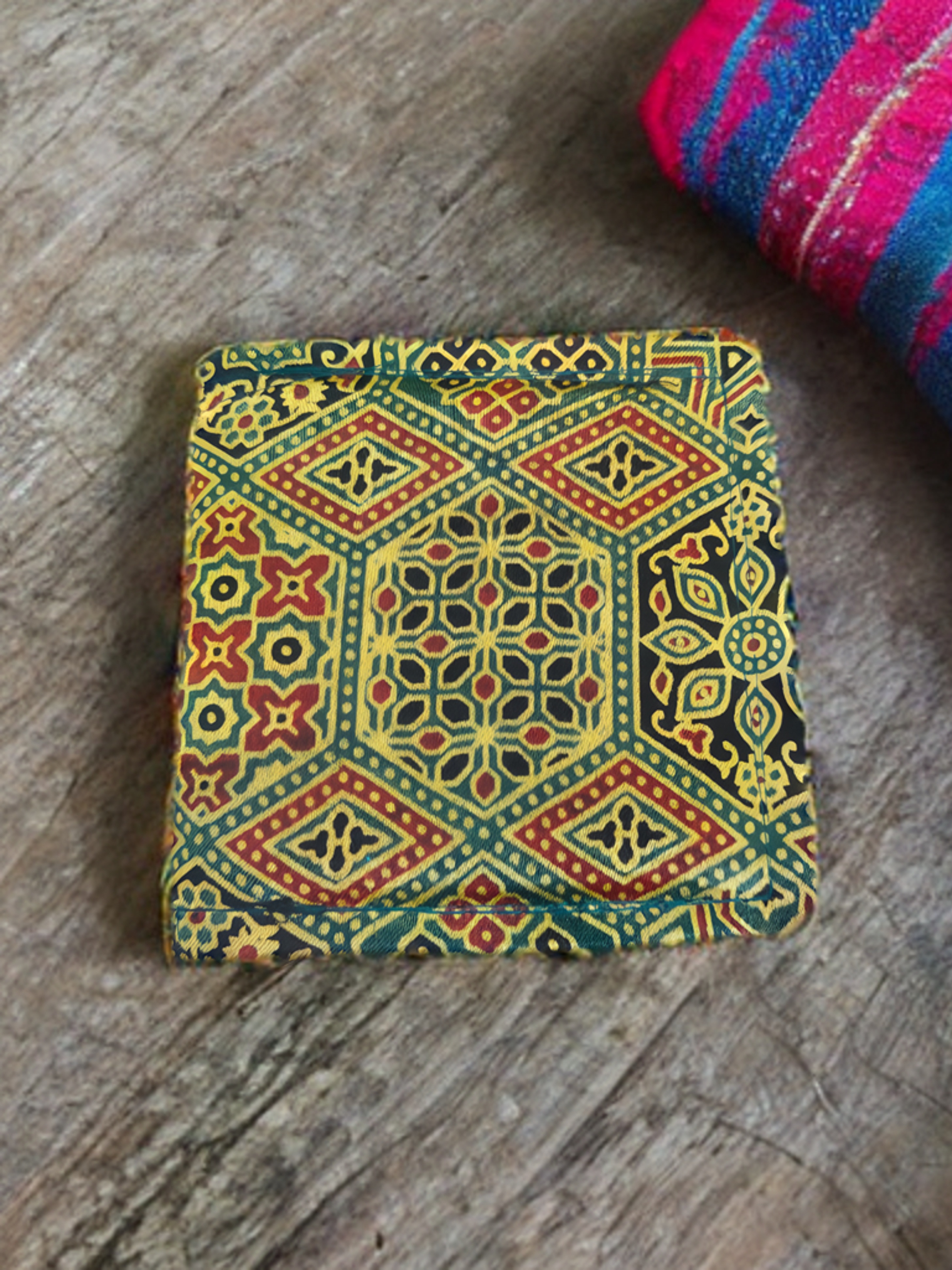 Handcrafted Kutchi Ajrakh printed Wallet – Compact Elegance