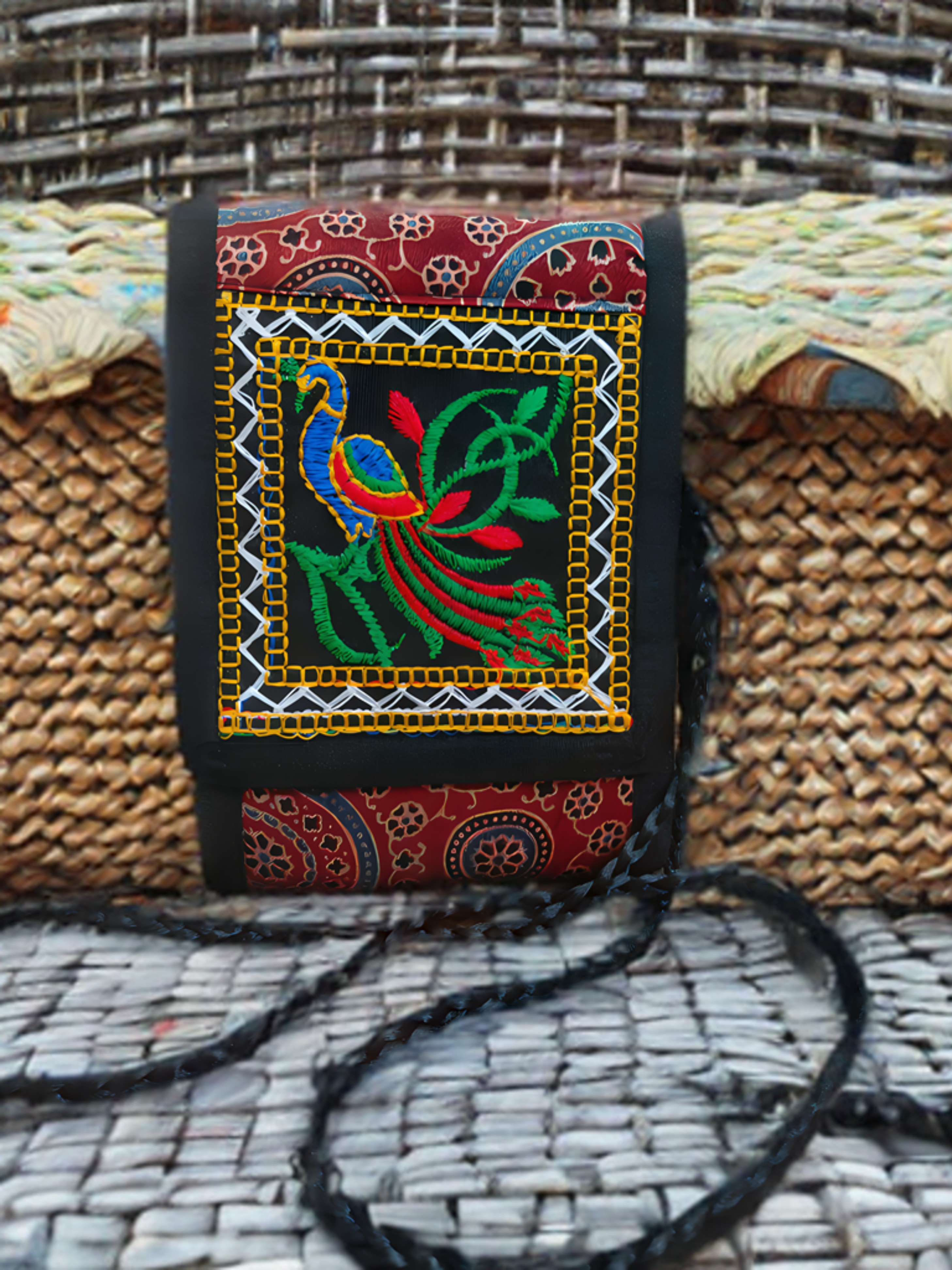 Handcrafted Kutchi Embroidered Sling Bag – Bhuj Artistry