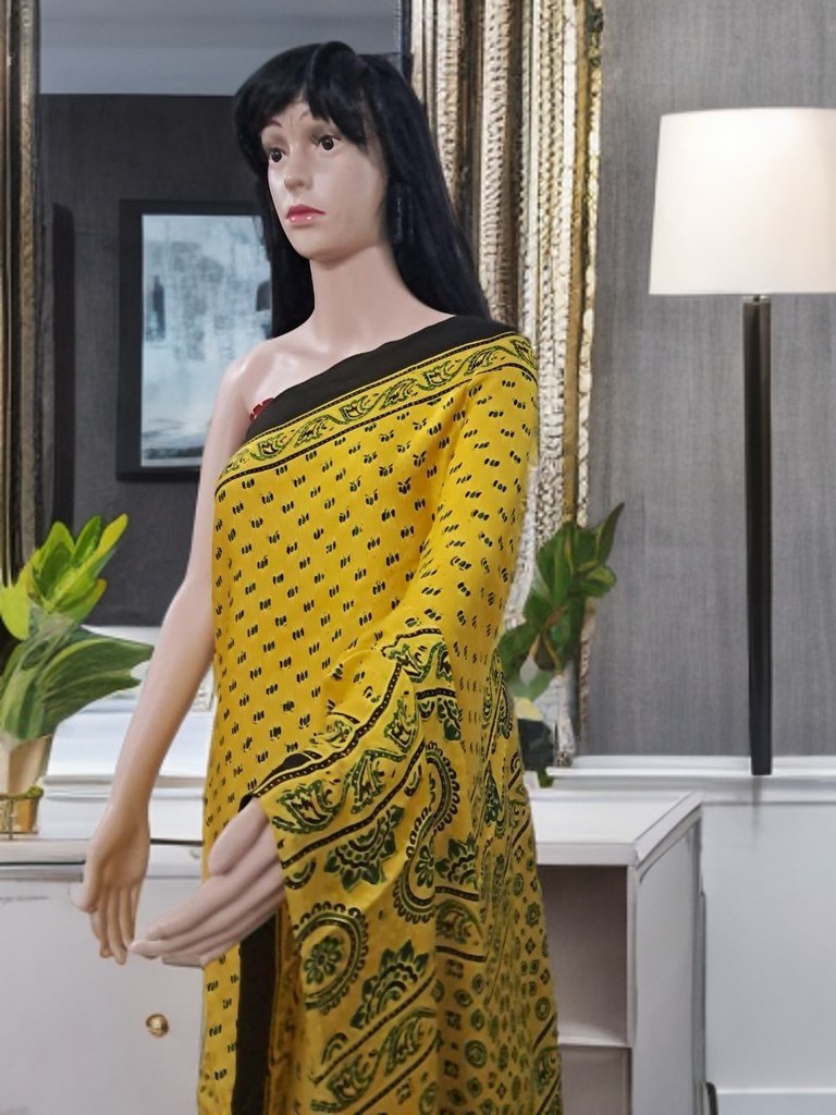 Ajrakh Modal Silk Saree