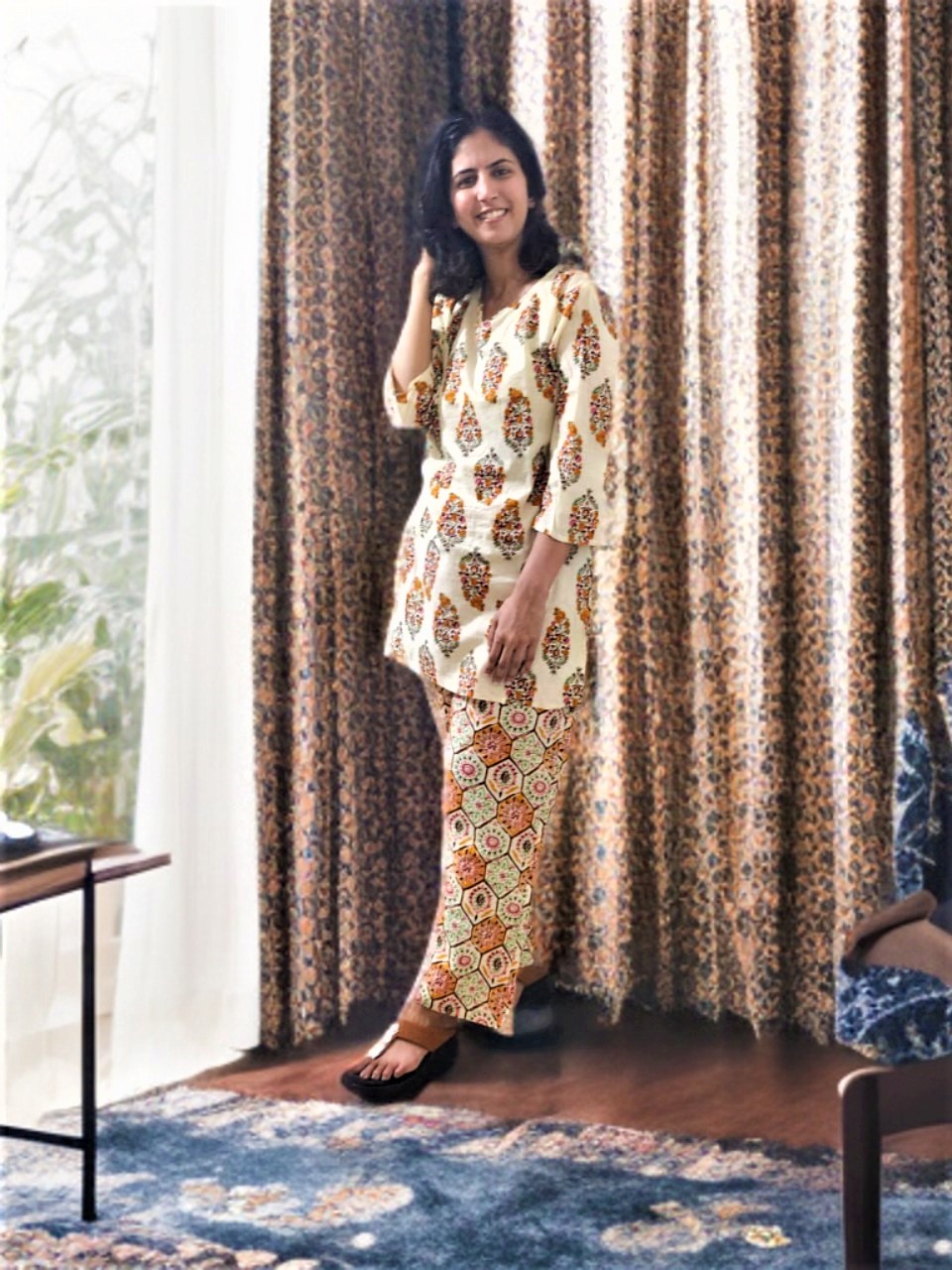 CO-ORD SET CREAM BASED FLORAL