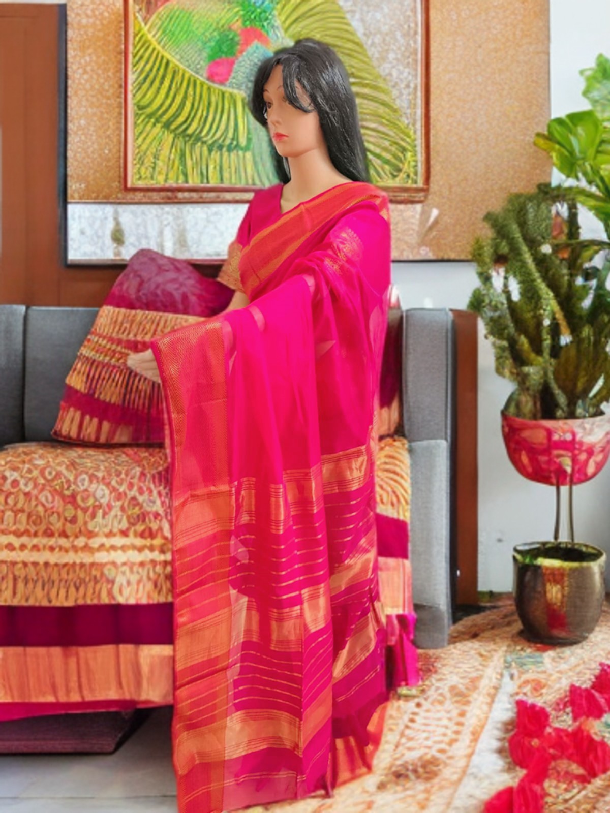 MAHESHWARI COTTON SILK SAREE