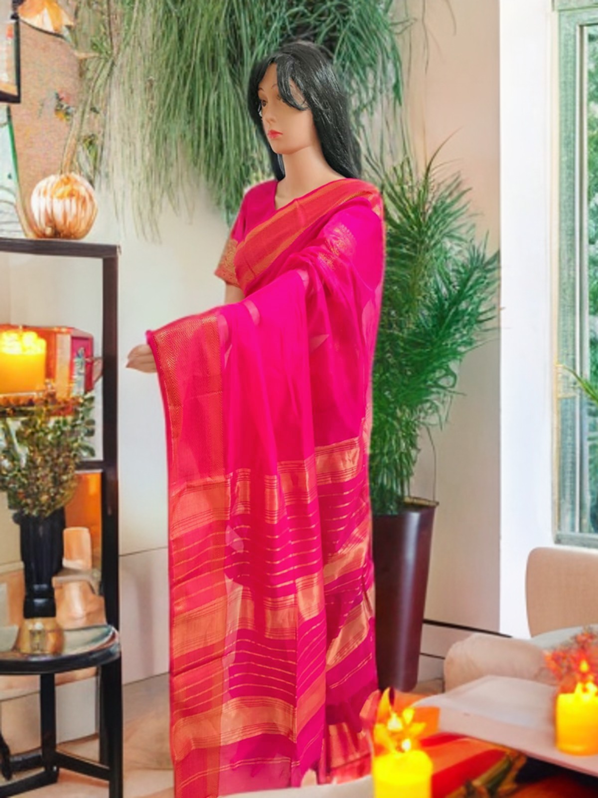 MAHESHWARI COTTON SILK SAREE