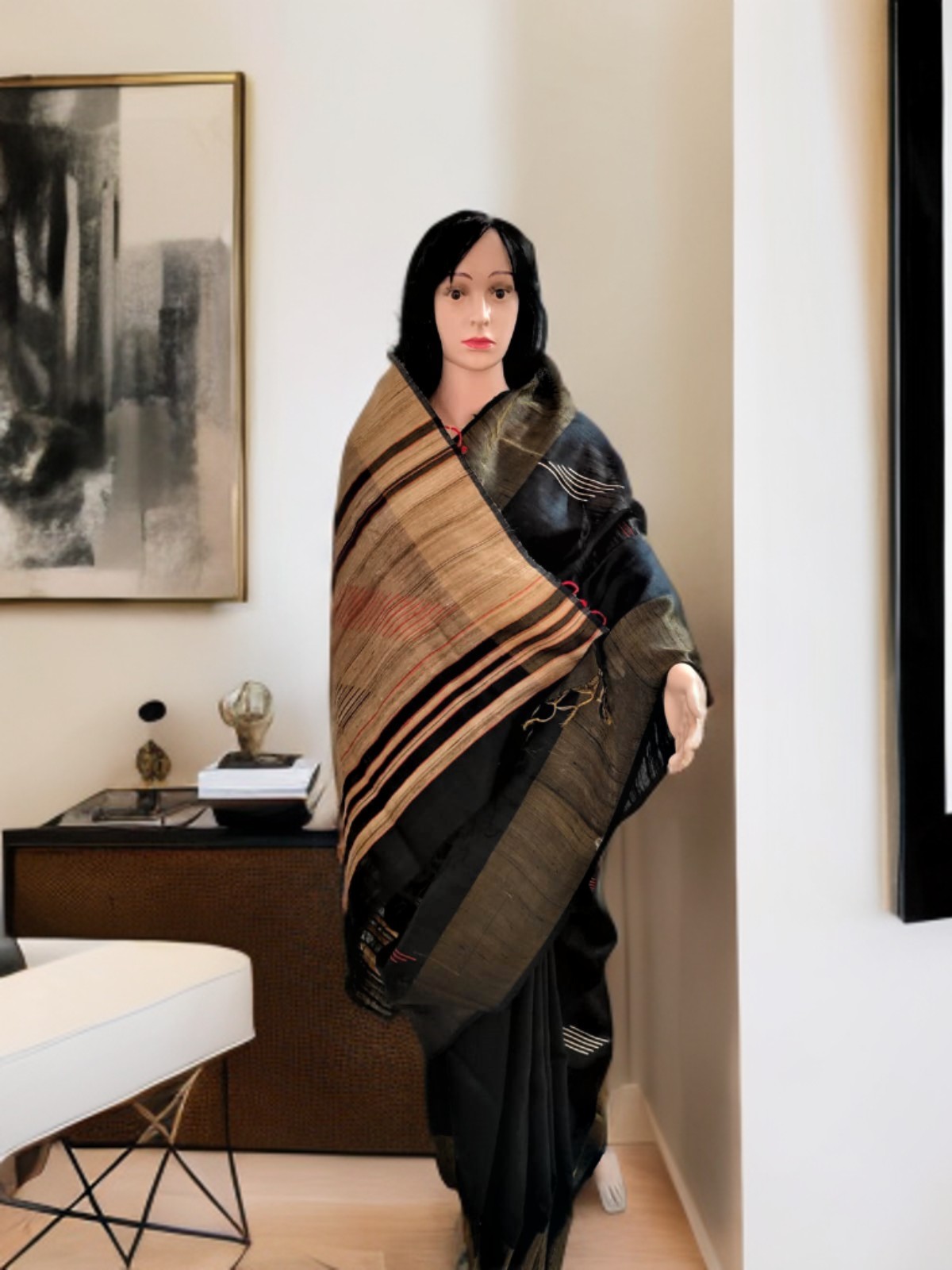 BHAGALPURI TUSSAR GHICHA SAREE 