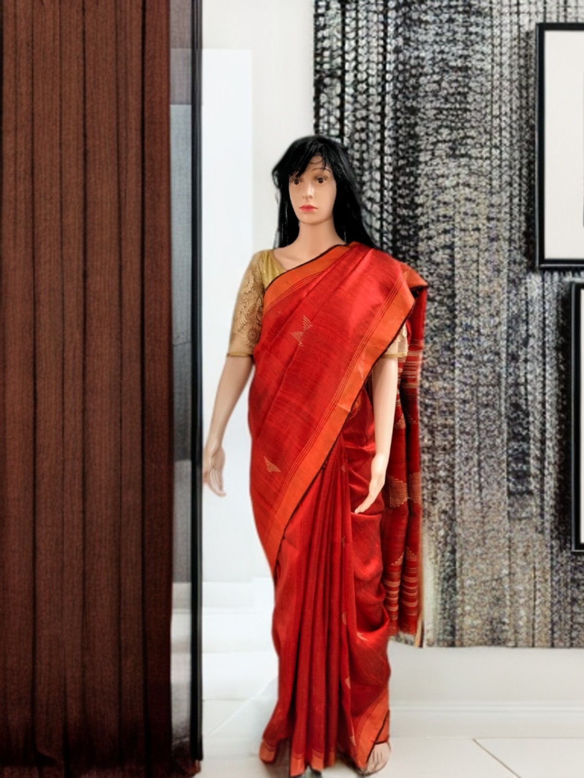 BHAGALPURI TUSSAR GHICHA SAREE 