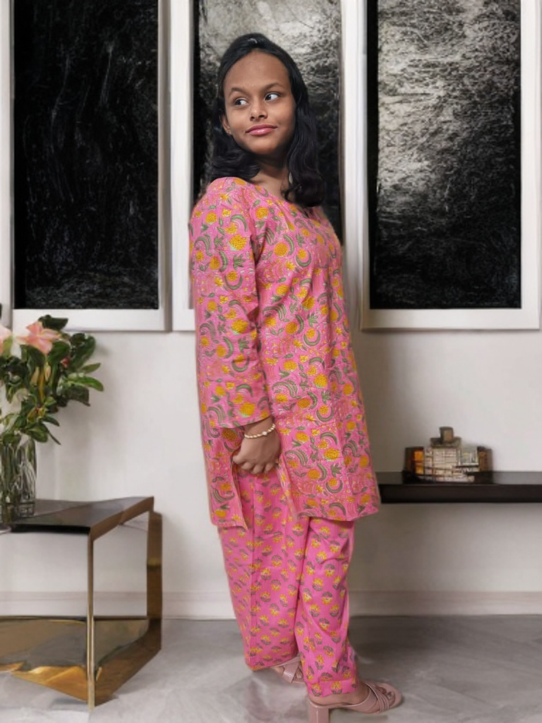 CO-ORD SET PINK FLORAL