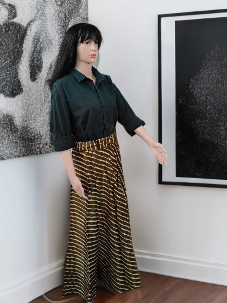 Bhujodi Modal Silk Skirt – Grace in Geometry, Luxury in Loom