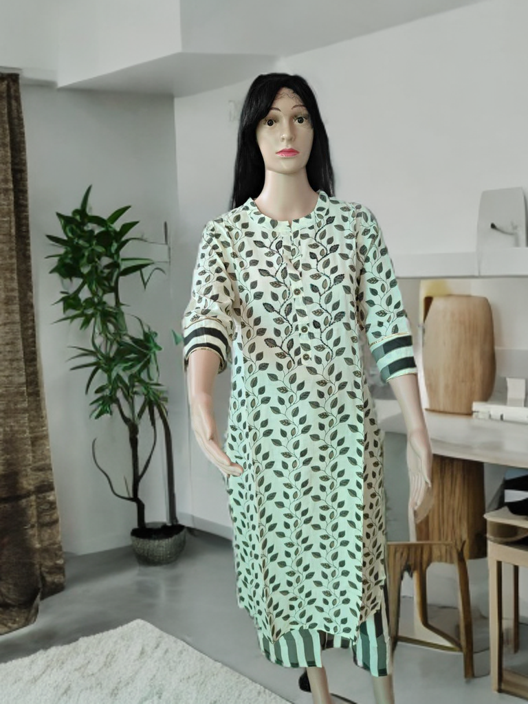 Jaipur Sanganeri Cotton Two-Piece Set – Monsoon Vine