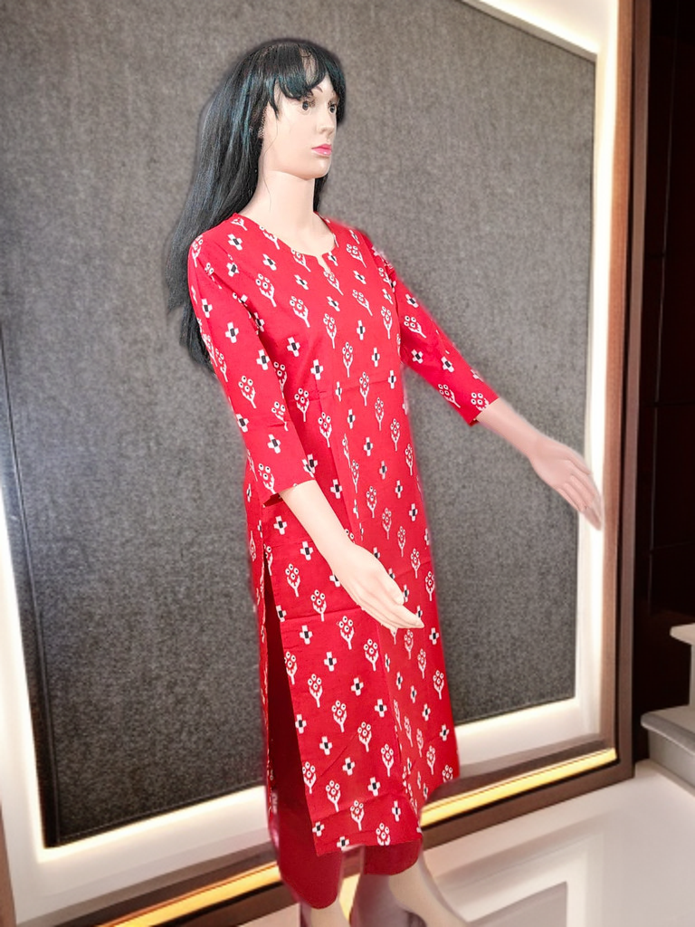 Ruby Bloom – Jaipuri Sanganeri Kurta (Cotton Set)
