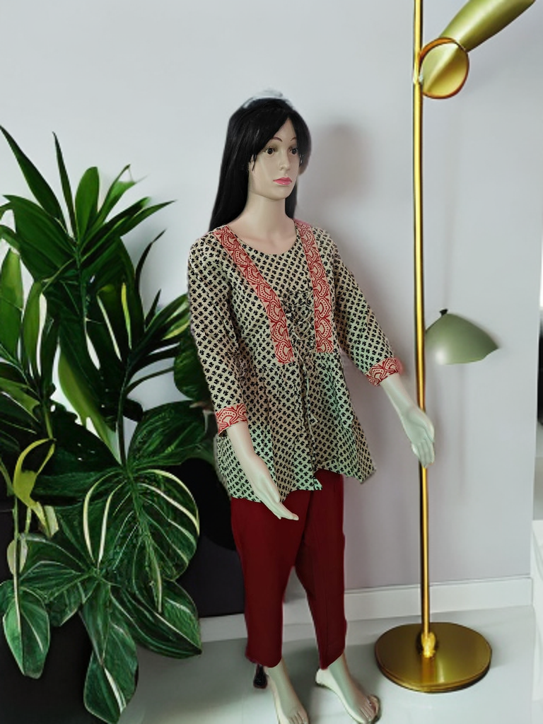 “Chhaap” – Jaipuri Handblock Short Kurta