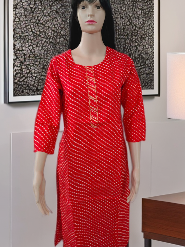 “Laalima” – The Bold Red Sanganeri Kurta