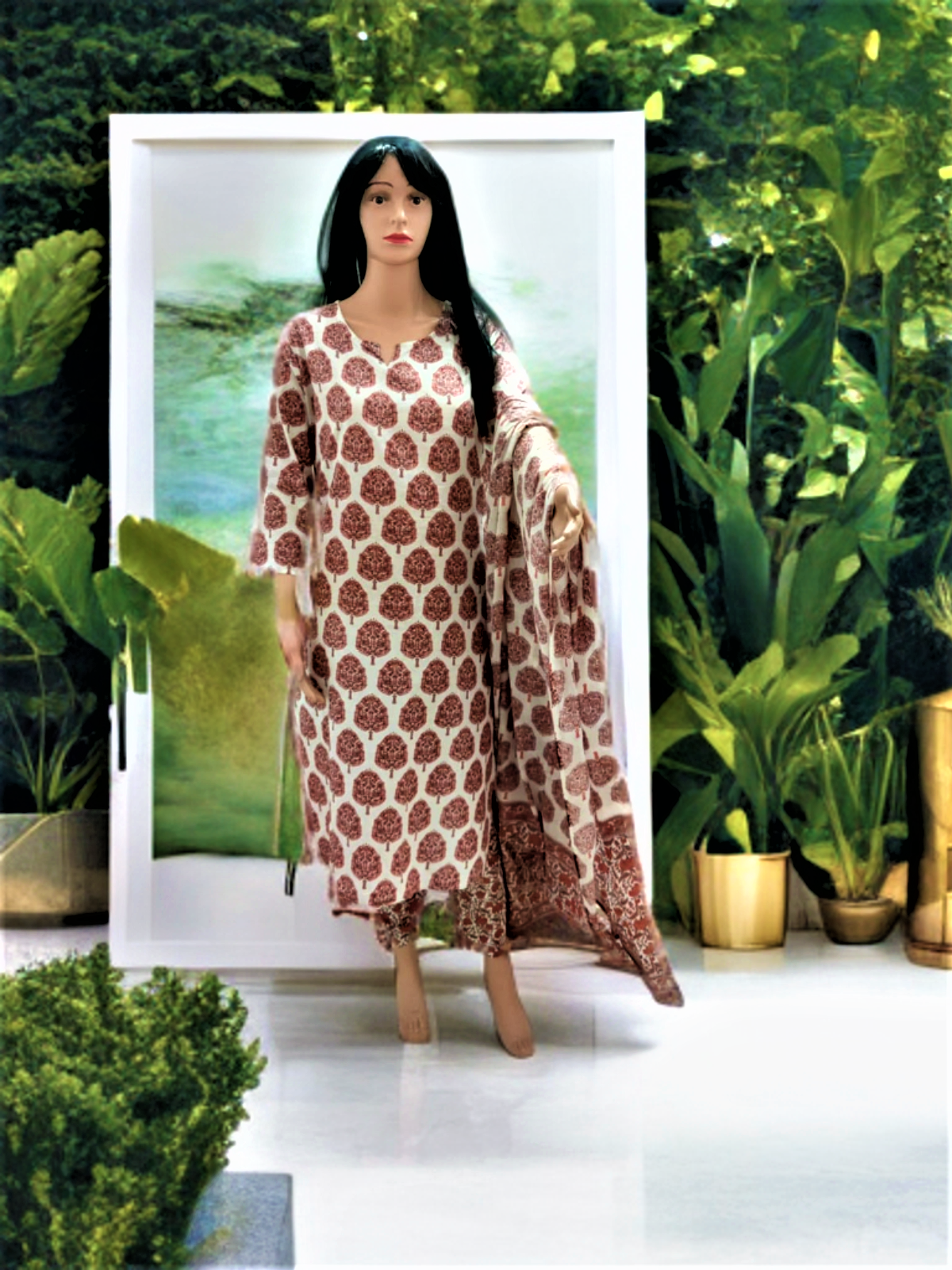 Sanganeri Cotton Suits with Dupatta