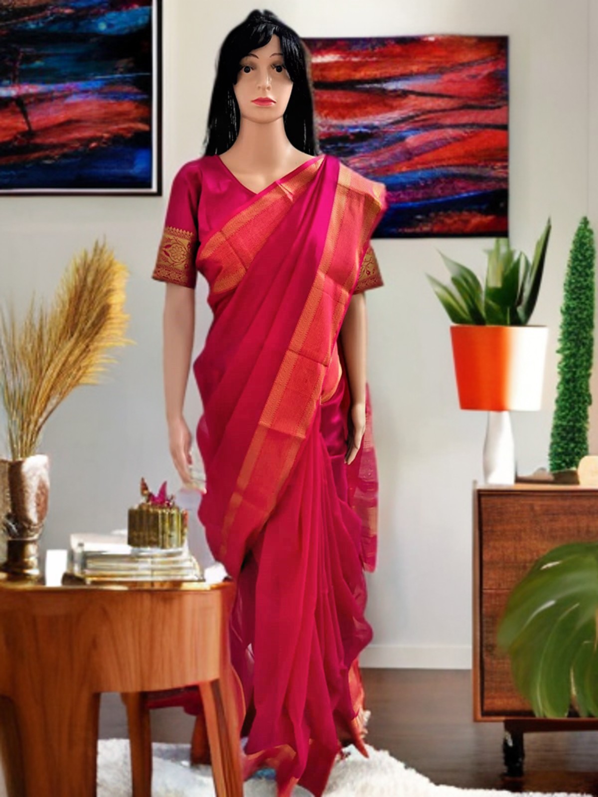 MAHESHWARI COTTON SILK SAREE
