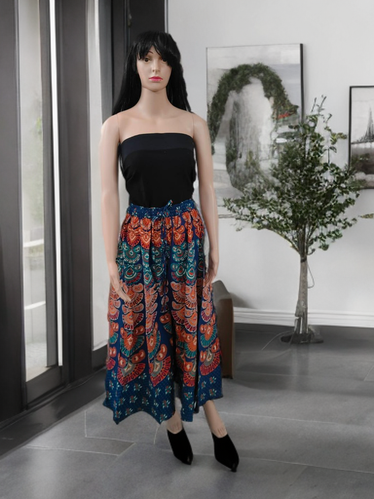 Jaipuri Printed Cotton Divider Skirt – “Grace in Every Fold, Jaipur in Every Thread”